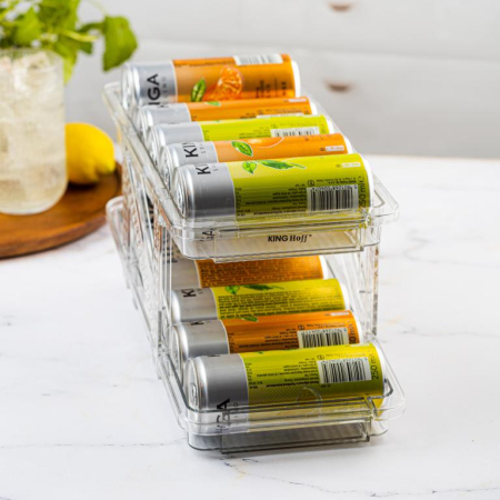 Organizator doze bauturi, dozator tip rulare gravitationala, doua niveluri, material transparent (KH-1944) [2]