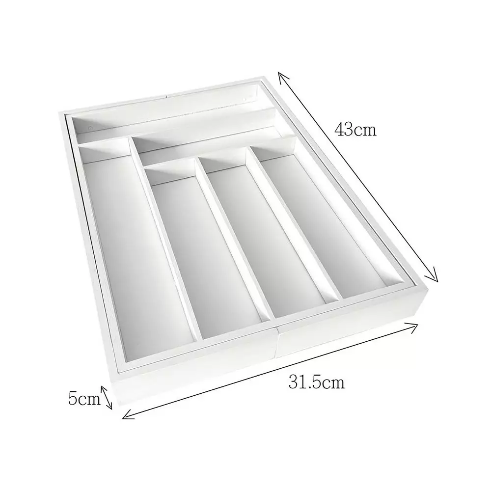 Organizator de sertare din bambus alb 52x43x5cm (KH-1748) [2]