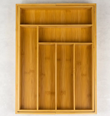 Organizator extensibil pentru sertar din bambus cu 8 compartimente (KH-1501) [4]