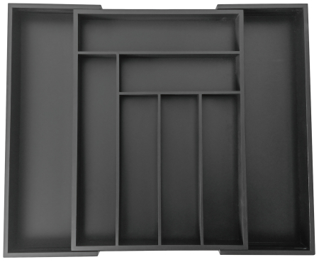 Depozitare si organizare - Organizator sertar din lemn bambus extensibil negru (KH-1747)