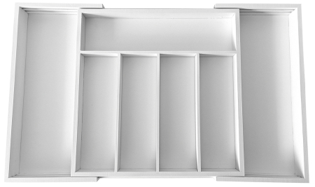 Organizatoare bucatarie - Organizator sertare bucatarie, bambus, culoare alb (KH-1746)