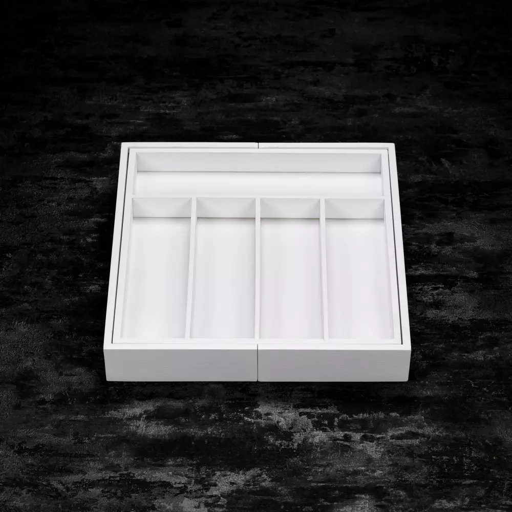 Organizator sertare bucatarie, bambus, culoare alb (KH-1746) [3]