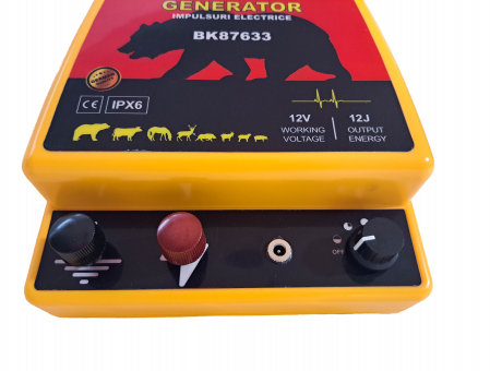 Pachet aparat generator impulsuri 12 Joule panou solar 30W baterie 12V 12Ah cutie din inox pentru gard electric (BK87633) [12]
