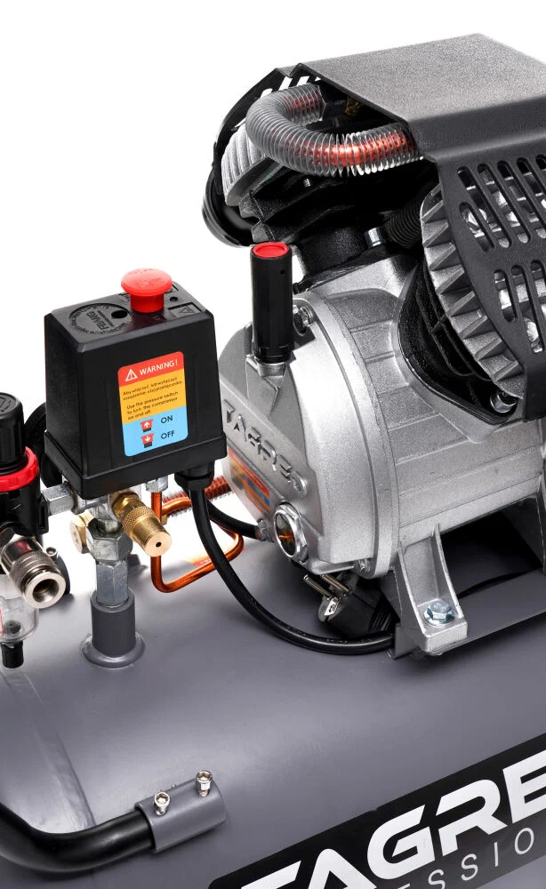 Compresor aer comprimat 50L 2 pistoane 10 bar + set 5 accesorii pneumatice + 2L ulei + cupla rapida (TA365+5PCSPNEUM+2X6093+TA0002) [2]