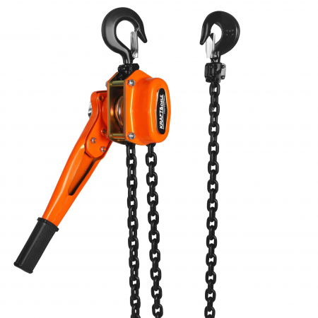 Palan troliu macara scripete manual 1500kg 1.5T cu parghie si lant 3m 8mm (KD3500) [6]