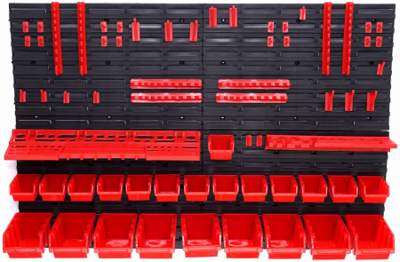 Panou metalic organizator scule 115x78cm, perforat, montare perete, cu suporturi si carlige (KD11860) [1]