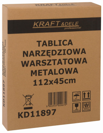 Panou metalic scule 112x45 cm cu suporturi si carlige pentru organizare atelier (KD11897) [16]