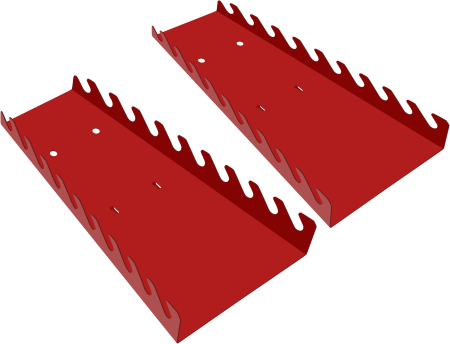 Panou metalic scule 120x60 cm, 3 segmente, perforat, cu carlige si recipiente (KD11898) [7]