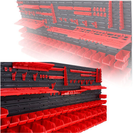 Produse noi (necategorizate) - Panou pentru organizare scule de perete 170 x 78 cm + accesorii (KD11861)