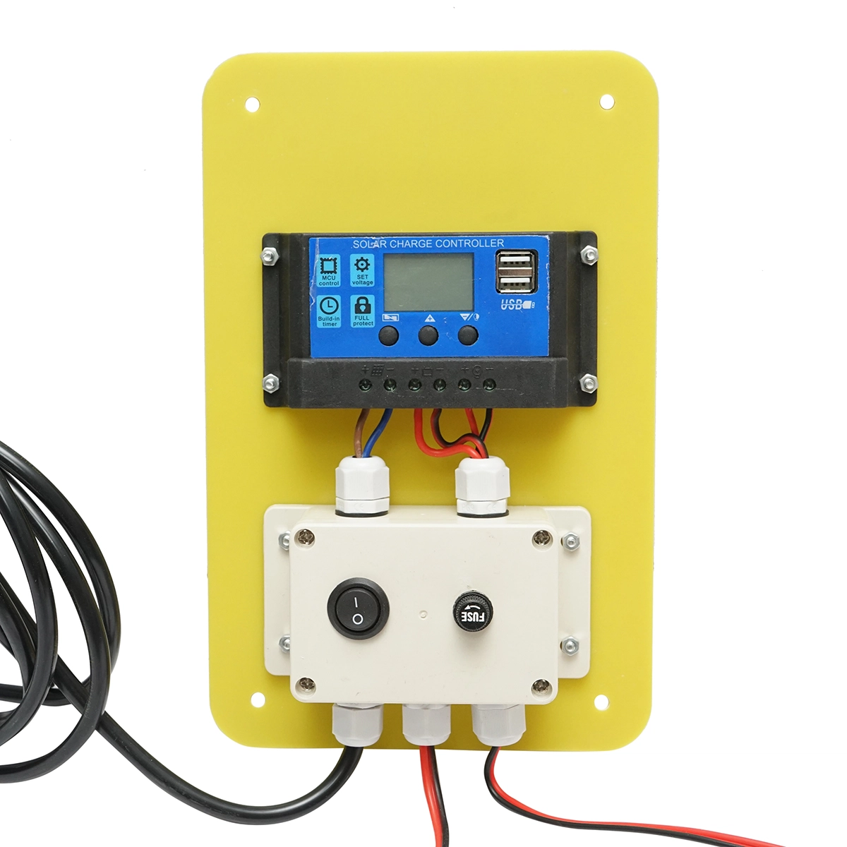 Panou solar 30W fotovoltaic monocristalin 550x330x18mm cu regulator 12-24V/10Ah, 2x USB si cablu 2m pentru baterie Breckner Germany DISBZ93 (BK87443) [3]