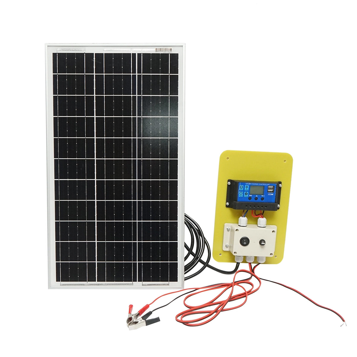 Panou solar 30W fotovoltaic monocristalin 550x330x18mm cu regulator 12-24V/10Ah, 2x USB si cablu 2m pentru baterie Breckner Germany DISBZ93 (BK87443) [0]