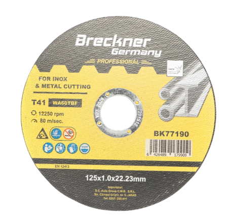 Produse noi (necategorizate) - Panza disc flex pentru taiat si polizat inox T41 125x1.0x22mm DISGX09 (BK77190)