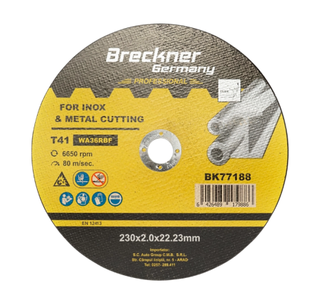 Produse noi (necategorizate) - Panza disc flex pentru taiat si polizat inox T41 230x2.0x22mm DISGX07 (BK77188)