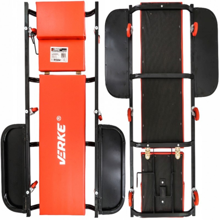 Scule Atelier Auto - Pat de service auto cu roti pivotante, tetiera si suport pentru scule, 102 x 60 cm (V83252)