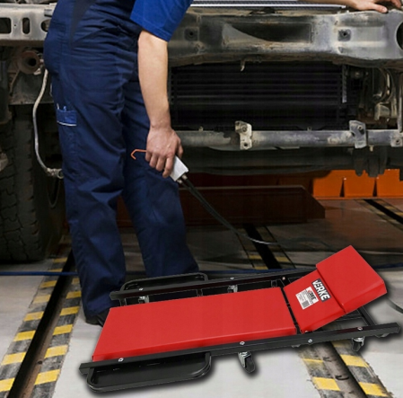 Pat de service auto cu roti pivotante, tetiera si suport pentru scule, 102 x 60 cm (V83252) [7]