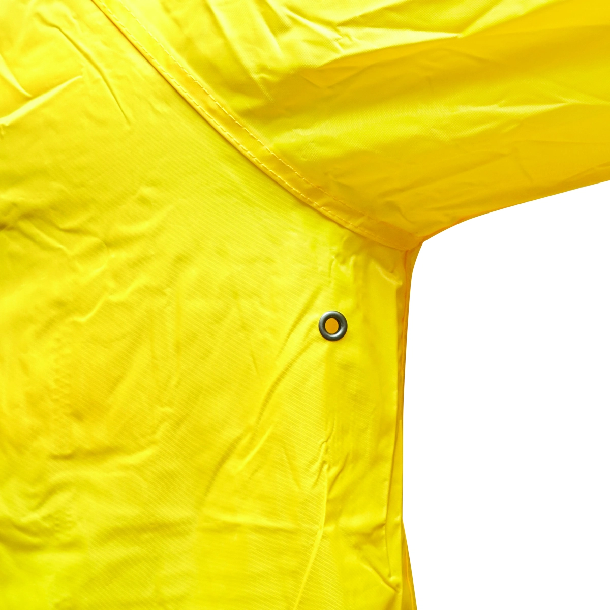 Pelerina cu gluga impermeabila XXL din poliester cu membrana PVC fante de aerisire, 2 buzunare si fermoar galben Breckner Germany DISEN46 (BK77401) [6]