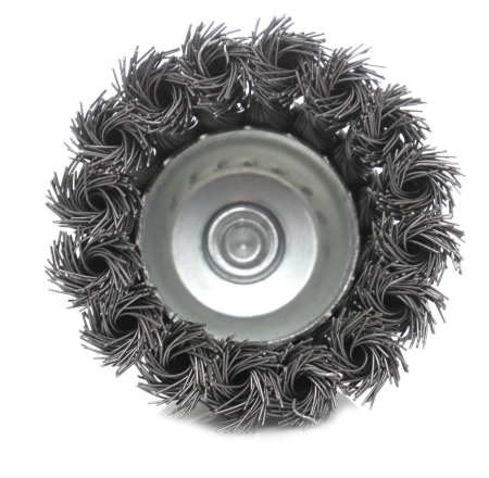 Perie frontala cu stift 75mm, M6, sarma otelita tip cupa (KD10990) [2]