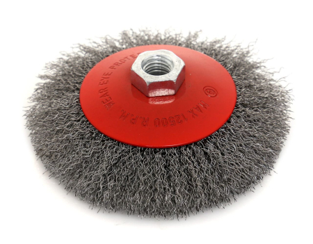 Scule electrice - Perie laterala rotativa din otel M14 115mm (KD10980)