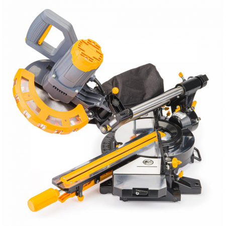 Fierastrau circular masina aparat debitat lemn 2000W debitator cu sanie glisare inclinare reglabila unghi (PM0687) [2]