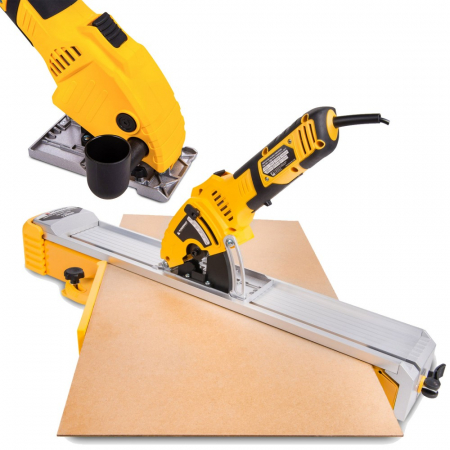 Fierastrau circular de precizie de mana cu sina de ghidaj + 3 panze (PM0493) [11]