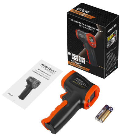 Pirometru digital cu laser, -50°C pana la 600°C, termometru fara contact (KD3590) [10]