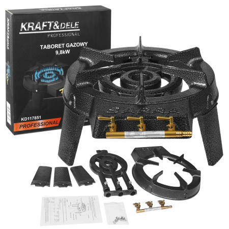 Incalzitoare arzatoare electrice / gaz / combustibil - Pirostrie, arzator pe gaz din fonta cu 3 picioare 9.8kw (KD117851)