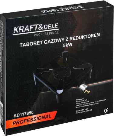 Pirostrie, arzator pe gaz patrat cu 4 picioare 8kw (KD117850) [12]