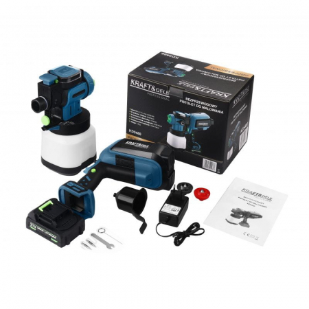 Aparate de vopsit - Pistol aparat masina vopsit pe baterie 21V stropit vas rezervor 1200ml (KD5480)