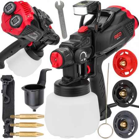 Aparate de vopsit - Pistol aparat masina vopsit stropit electric 650W cu vas rezervor 1200ml priza 230V (RTPDM0020)