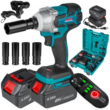 Aparat gaurit si insurubat - Pistol cheie de impact cu acumulator 36V, 4Ah, 350 Nm, 1/2 inch (ALCIW-36V)
