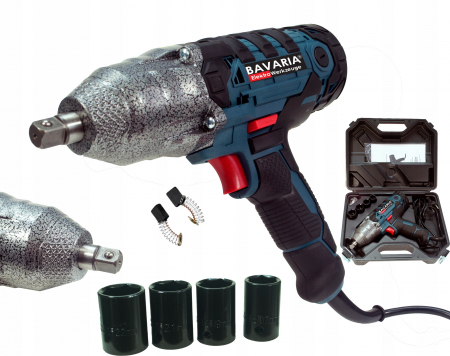 Scule Atelier Auto - Pistol cheie masina cu impact electric 2000W 750Nm, insurubat desfacut + chei 17,19,21,22mm (KBV750)