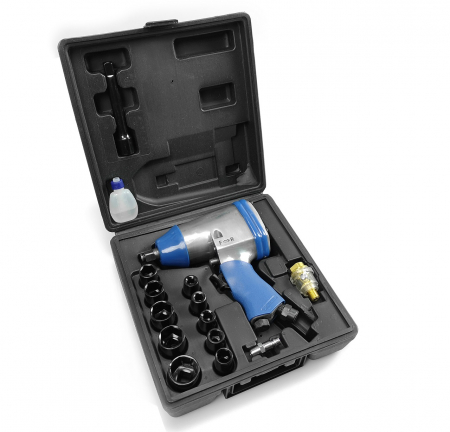 Pistol cheie pneumatica impact 310Nm + tubulare 9-27mm insurubat desfacut (M80500) [1]