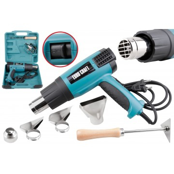 Pistoale termice - Pistol cu aer cald electric 2000w 2 trepte cu trusa si accesorii incluse (HG210)