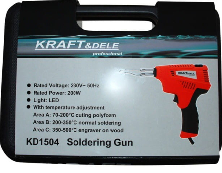 Pistol de lipit cu geanta de transport 200W (KD1504) [10]