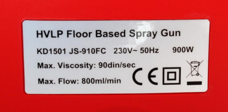Pistol de vopsit cu compesor 900W duza 2.6mm 1000ml (KD1501) [9]