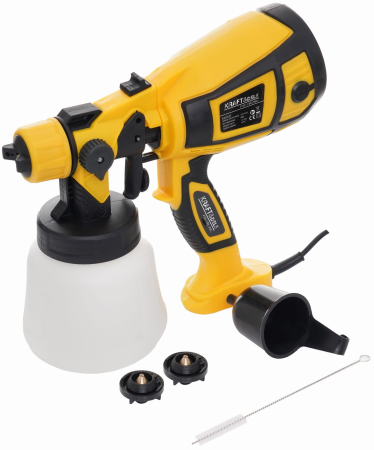 Scule electrice - Pistol de vopsit electric HVLP, 650W, rezervor 800ml, 3 duze incluse (KD1657)