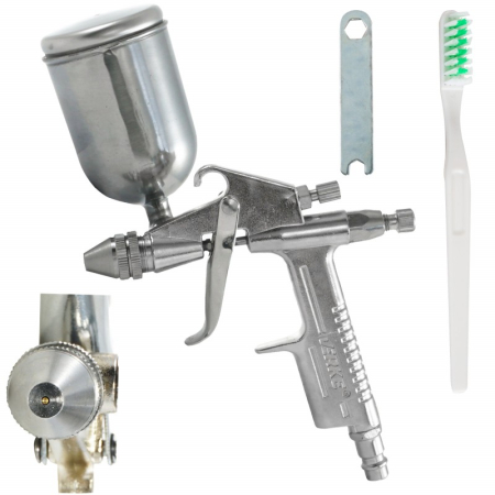Altele - Pistol de vopsit HVLP K-3, duza 0.5 mm, rezervor 200 ml (V81303)