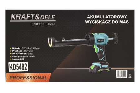 Pistol electric silicon spuma pe baterie acumulator 2500mAh 21V lampa led (KD5482) [17]