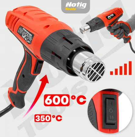 Pistol electric suflat aer cald 2000W suflanta fierbinte + capuri (N5900) [1]