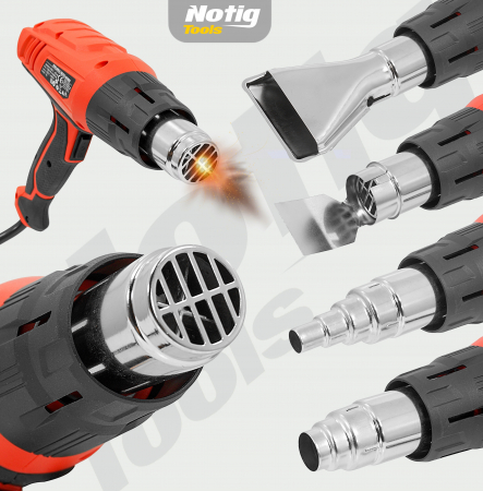 Pistol electric suflat aer cald 2000W suflanta fierbinte + capuri (N5900) [14]