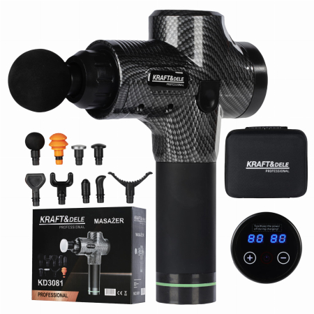 Pistol masaj muscular cu 9 capete 125W 30 viteze cu ecran LCD (KD3081) [20]