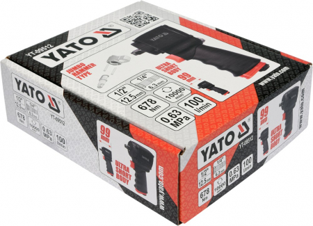 Pistol mini cheie pneumatica impact 678Nm ½ extra scurt (YT-09512) [6]