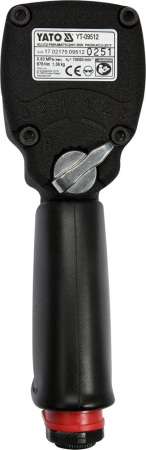 Pistol mini cheie pneumatica impact 678Nm ½ extra scurt (YT-09512) [5]