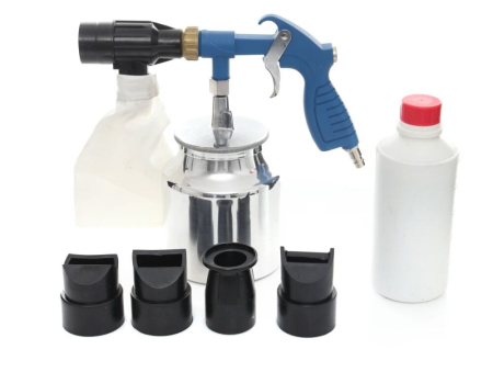 Aparat sablat curatat - Pistol pneumatic de sablare cu recuperare abraziv, rezervor 1L, 2 kg abraziv (TA1358)