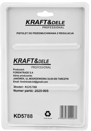 Pistol pneumatic pentru suflare cu aer reglabil, 8 bar (KD5788) [11]