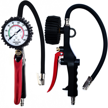 Accesorii pneumatice - Pistol pneumatic pentru umflat anvelope cu manometru 0-12 bar, furtun 35 cm (TA1335)