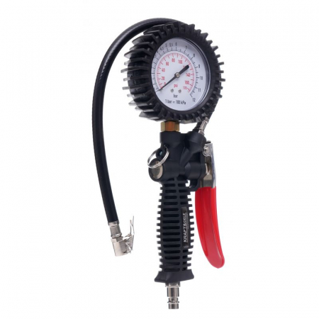 Accesorii / consumabile atelier auto - Pistol pneumatic profesional umflat roti cu manometru 12bar 40cm compresor (KD1365)