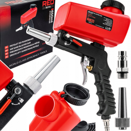 Aparat sablat curatat - Pistol pneumatic sablat portabil cu rezervor 650ml 5-8bar 6.5mm (RTPDPI0136)