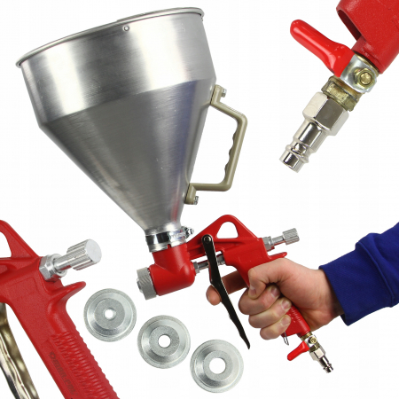 Aparate tencuit - Pistol pneumatic tencuiala glet vopsea vas 5L 4-6-8mm pentru plafon (M80631)