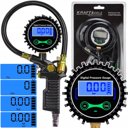 Produse noi (necategorizate) - Pistol pneumatic umflat roti afisaj LCD 12bar 30cm compresor (KD2122)